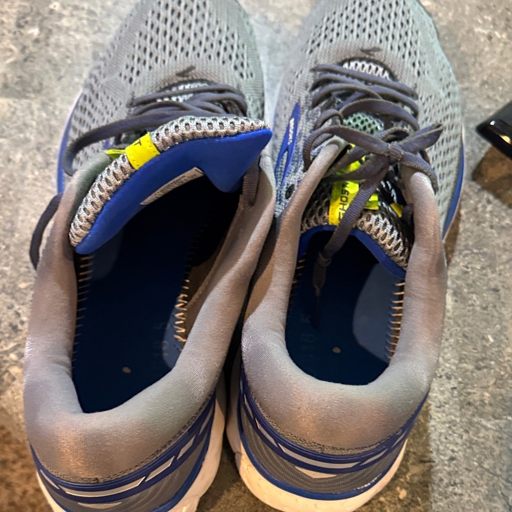 Brooks Gray and Blue Athletic Sneakers - Picture 7 of 9